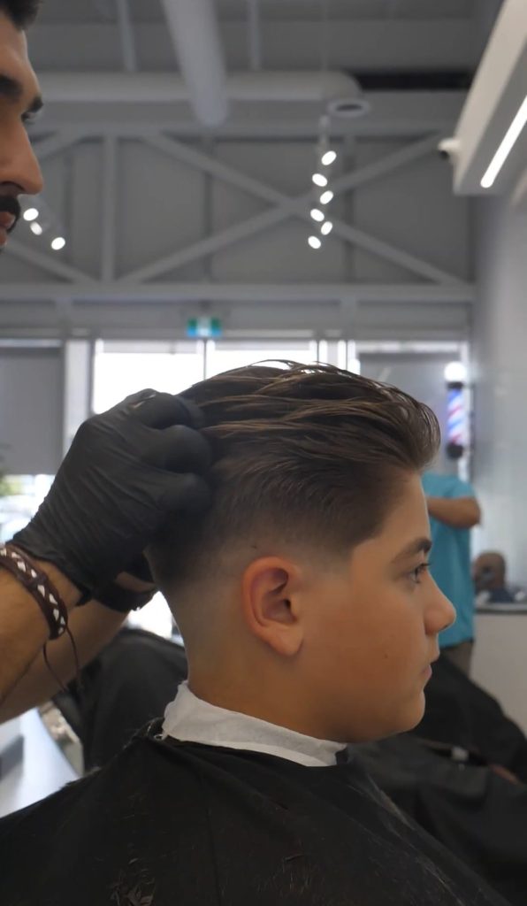 Client showcasing a fresh haircut at Hairlab X Barbershop | Hairstudio